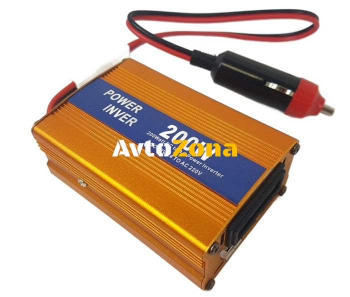 Преобразувател от 12V на 220V волта - 200W - Avtozona