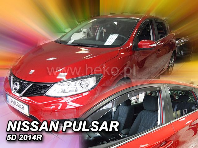 Ветробрани Team HEKO за NISSAN PULSAR (2014 + ) 5 врати - 4бр. предни и задни - Avtozona