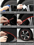 Протектор лента за джанти - 8 м червена - Avtozona