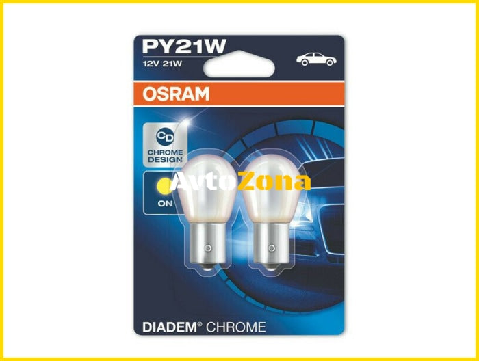 Хромирани крушки за мигачи Osram - с разминати пинове - Avtozona