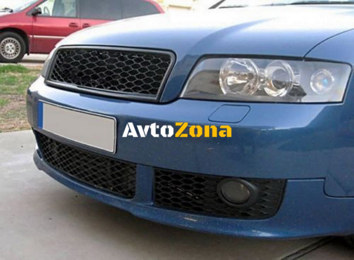 Решетка за Audi A4 B6 Sedan Avant 8E 8H (2001-2004) RS Дизайн Матово Черно - Avtozona