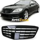Решетка за Mercedes S-Class W221 Facelift (2010-2013) S63 S65 Дизайн Piano Black - Avtozona