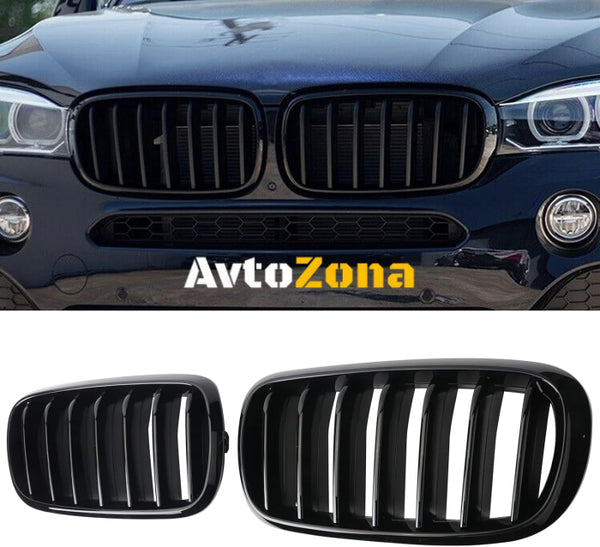 Решетки Glossy Black за BMW X6 F16 (2014-2019) - Avtozona