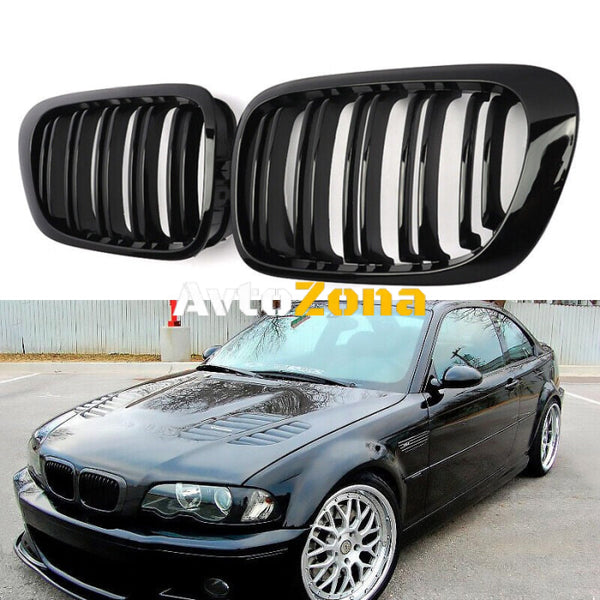 Решетки за BMW E46 coupe (1999-2003) - с двойни ребра M3 - Avtozona