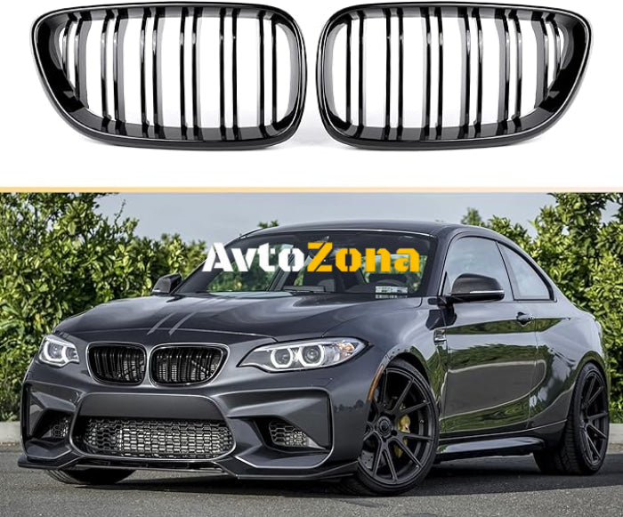 Решетки за BMW F22 / F23 / F87 (2014 + ) - Гланц - Дизайн M2 Пиано - Avtozona