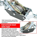 Ръчна лебедка-скрипец със стоманено въже товароподемност - 2 тона - Avtozona