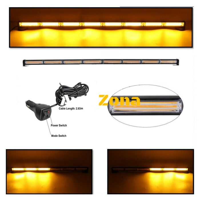 Сигнална Аварийна Блиц Маяк - Led Бар Лампа Пътна Помощ - 144W - 120см - Avtozona