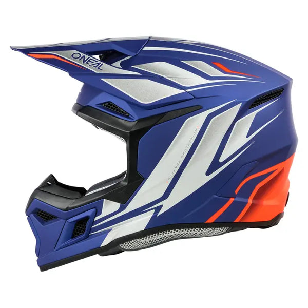 Мотокрос каска O’NEAL 3SERIES VERTICAL BLUE/WHITE/RED V.24 - Avtozona