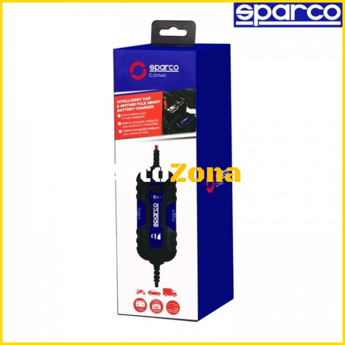 Зарядно за акумулатор Sparco - 1.2Amp 6V / 12V - Avtozona