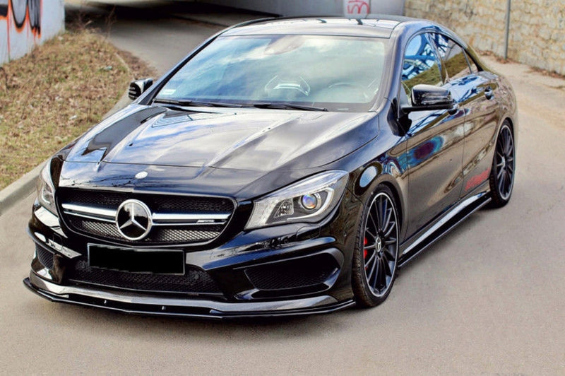 Спойлер за предна броня за Mercedes CLA45 C117 X117 (2013-2016) Glossy Black - Avtozona