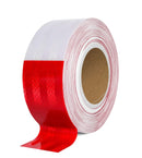 Светлоотразителна рефлекторна самозалепваща се лента фолио с висока фотометрична мощност 45,7 m x 5,5 cm червено - бяло - Avtozona