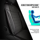 Тапицерия Panda Elegant Черна-Червен кант за 5 седалки - Avtozona