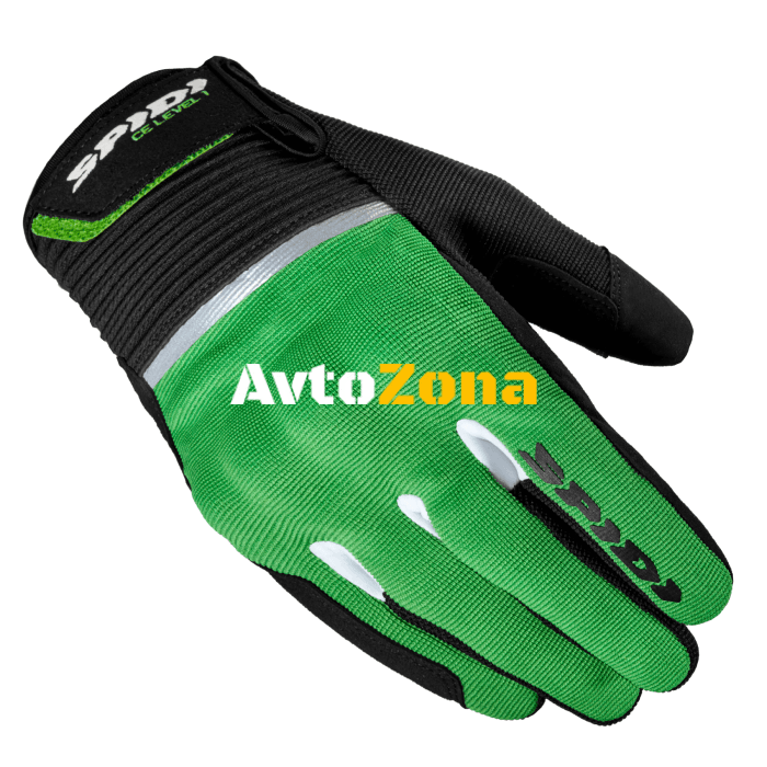 Текстилни мото ръкавици SPIDI FLASH CE BLACK/KAWA GREEN - Avtozona