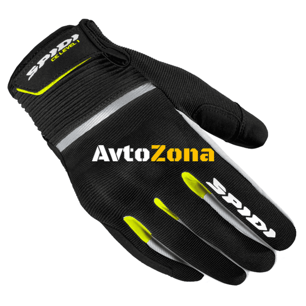 Текстилни мото ръкавици SPIDI FLASH CE BLACK/YELLOW FLUO - Avtozona