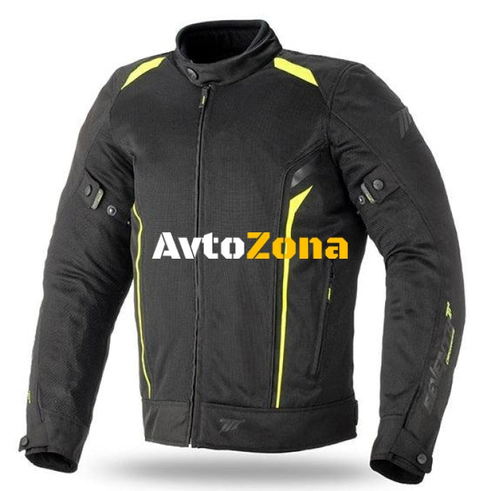 Текстилно мото яке 70 DEGREES TOURING BLACK/FLUO YELLOW - Avtozona