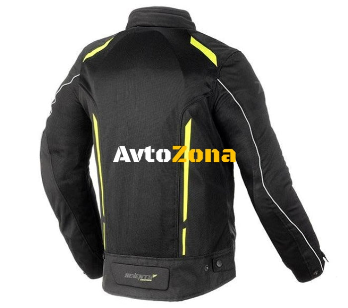 Текстилно мото яке 70 DEGREES TOURING BLACK/FLUO YELLOW - Avtozona