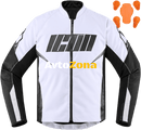 Текстилно мото яке ICON HOOLIGAN WHITE - Avtozona
