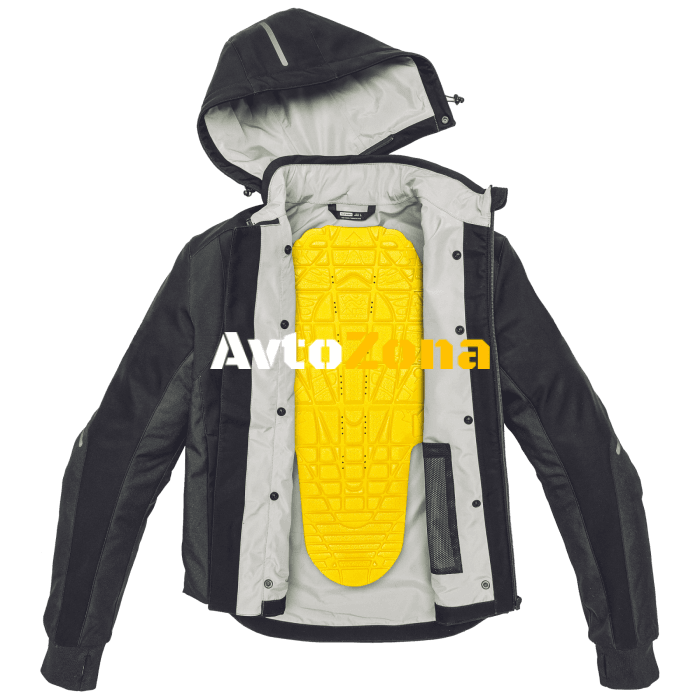 Текстилно мото яке SPIDI Hoodie Armor H2Out Black - Avtozona