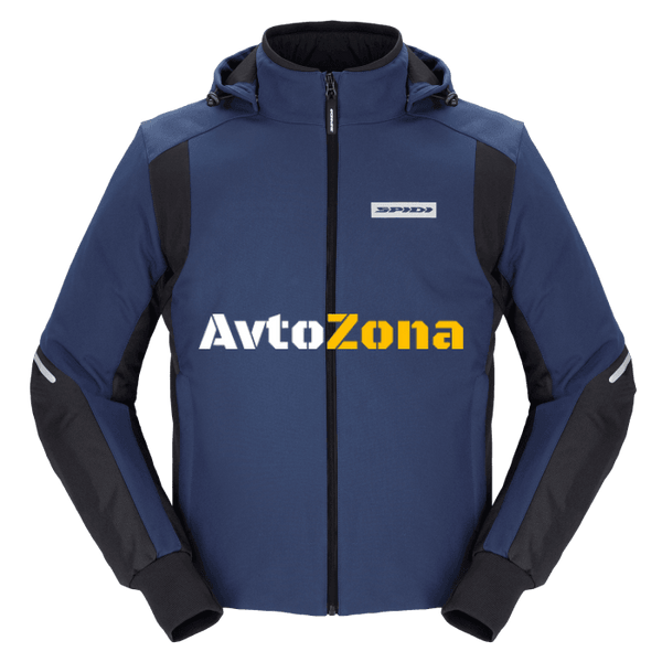 Текстилно мото яке SPIDI Hoodie Armor H2Out Black/Blue - Avtozona