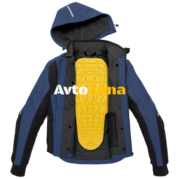 Текстилно мото яке SPIDI Hoodie Armor H2Out Black/Blue - Avtozona