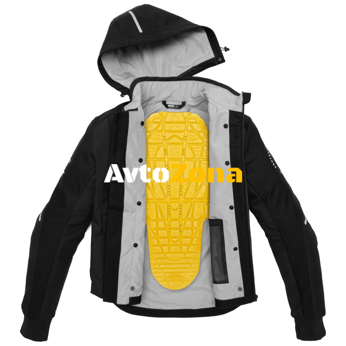 Текстилно мото яке SPIDI Hoodie Armor H2Out Black/White - Avtozona