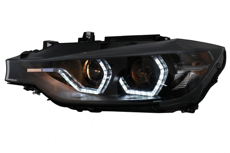 Тунинг LED Angel Eyes Фарове за BMW 3 Series F30 F31 LCI Sedan Touring (2015-2019) - Avtozona