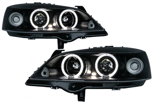 Тунинг Angel Eyes Black Фарове за Opel Astra G (09.1997-02.2004) - Avtozona