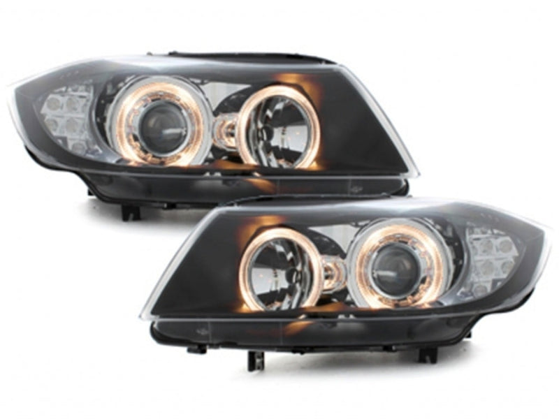 Тунинг Angel Eyes LED Фарове за BMW 3 Series E90 Sedan E91 Touring (03.2005-08.2008) - Avtozona