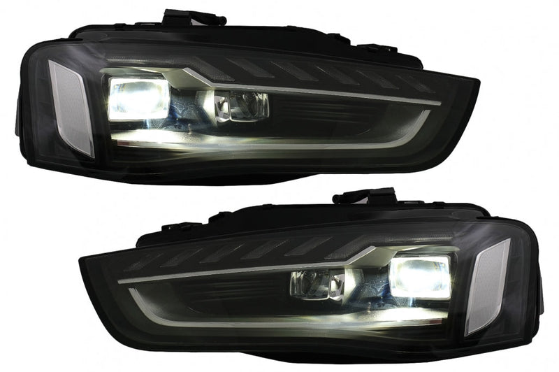 Тунинг Full LED Фарове за Audi A4 B8.5 Facelift (2012-2015) Dynamic Sequential Turning Light - Avtozona