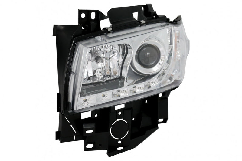 Тунинг LED DRL Chrome Фарове за VW T4 Transporter Long Nose (1996-2003) - Avtozona