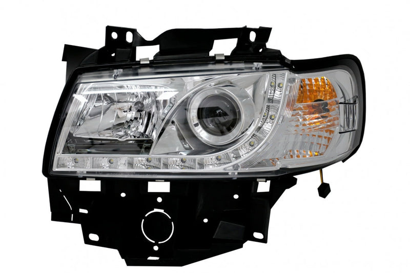 Тунинг LED DRL Chrome Фарове за VW T4 Transporter Long Nose (1996-2003) - Avtozona