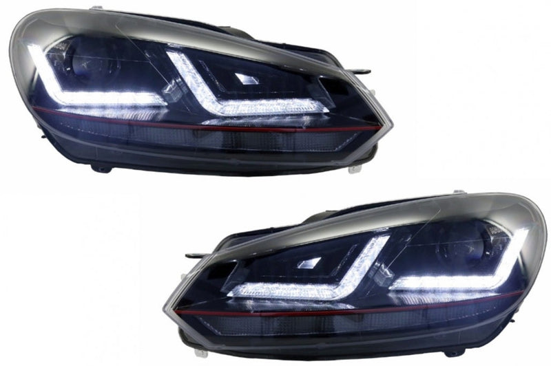 Тунинг Osram Xenon Фарове за VW Golf 6 VI (2008-2012) Red GTI LED - Avtozona