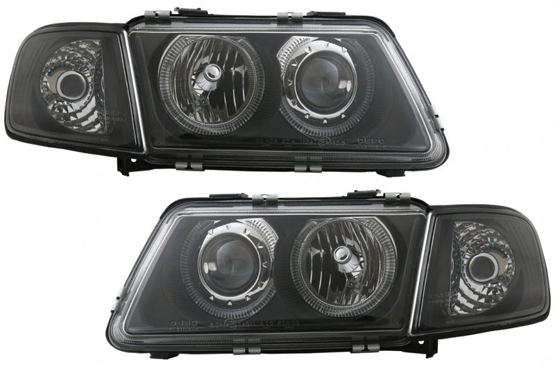 Тунинг Angel Eyes Black Фарове за Audi A3 8L (08.1996-08.2000) - Avtozona