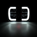 Универсалeн 5x7 инча ЛЕД LED фар лампа халоген 12V-24V къси/дълги с DRL дневни светлини мигач бяло-жълто 4800lm за АТВ джип камион трактор