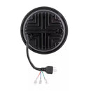 Универсален 7 инча 18см ЛЕД LED фар лампа халоген 12V-24V къси/дълги с DRL дневни светлини мигач бяло-жълто 7000lm за АТВ джип мотоциклет
