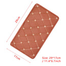 Универсална кожена подложка за подлакътник – кафява с бежов шев - Avtozona