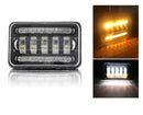 Универсалeн 5 инча ЛЕД LED фар лампа халоген 12V-24V къси/дълги с DRL дневни светлини мигач бяло-жълто 4000lm за АТВ джип камион трактор