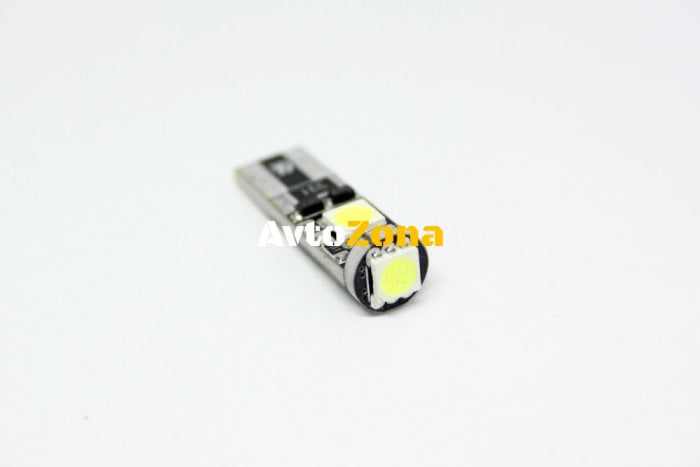 Лед крушки тип T10 с 3 SMD диода - Canbus 5000K - Avtozona