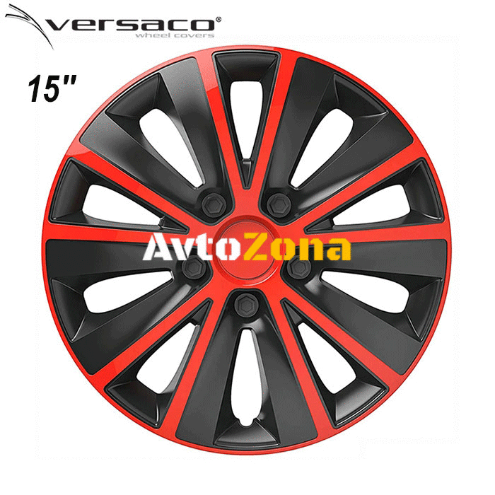 15’’ Тасове за джанти Versaco Rapid Red / Black - 4бр. в к-т - Avtozona