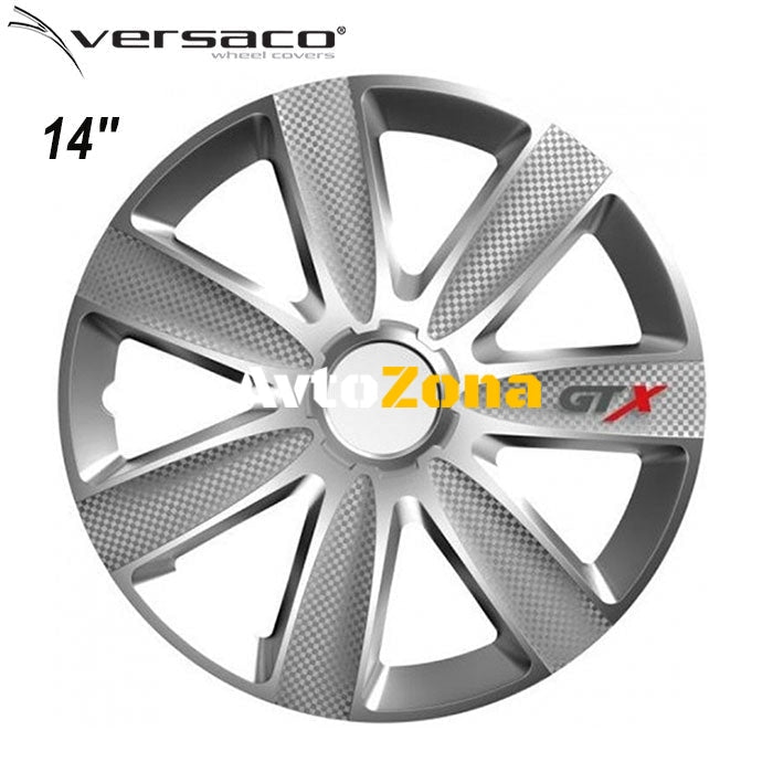 14’’ Тасове за джанти Versaco Carbon GTX - Silver - 4бр. в к-т - Avtozona