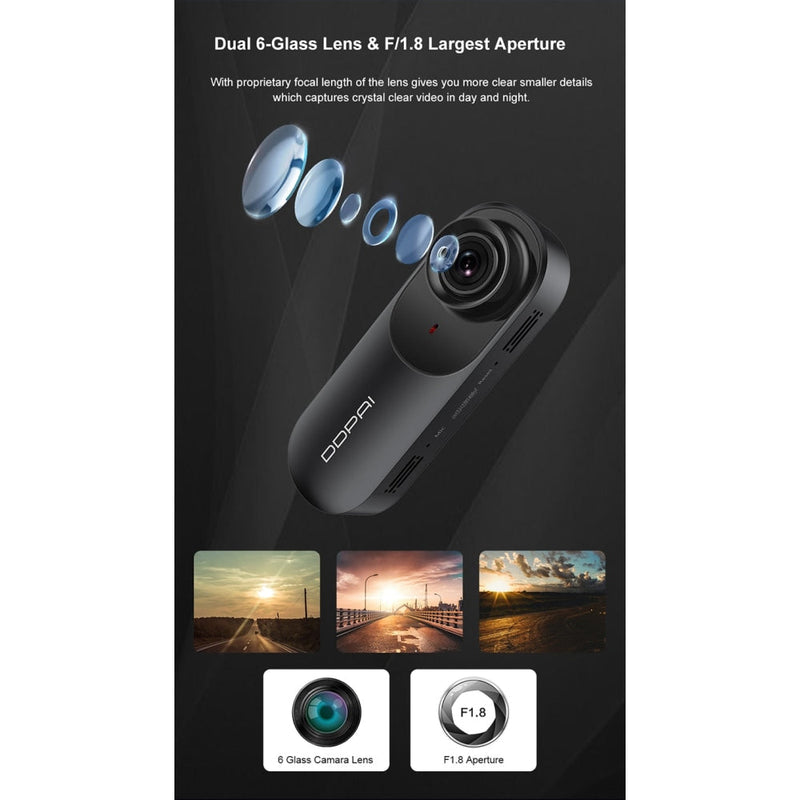 Видеорегистратор за МПС Xiaomi DDPAI Dash Cam Mola N3 1600P HD 2K GPS Wifi - Avtozona