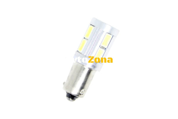 Лед крушки за 24V тип BA9S 5W с 10 SMD диода срещуположни пинове - Avtozona