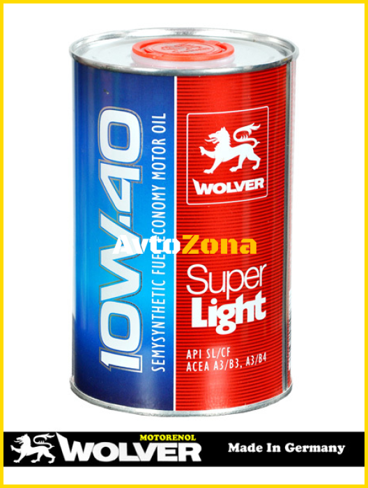 Масло -WOLVER- 10W40- Super Light -1л. - Avtozona