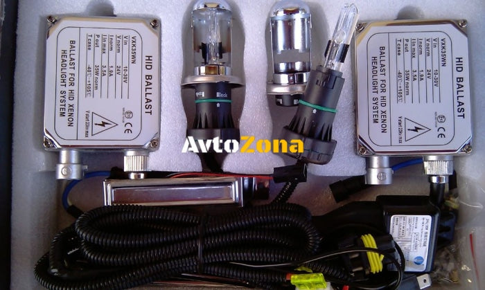 БИКСЕНОН КОМПЛЕКТ QUALITY H4 35W 6000K - ЗА КАМИОН 24V - Avtozona