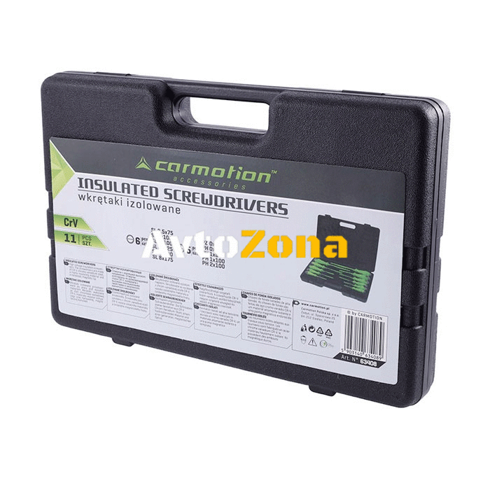 Отвертки изолирани 11бр в к-т - Avtozona