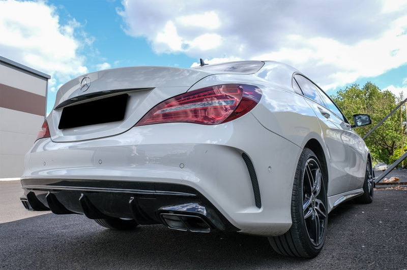 Заден дифузьор за броня за Mercedes CLA W117 X117 Shooting Brake (2013-2018) с дизайн CLA45 Facelift - Avtozona