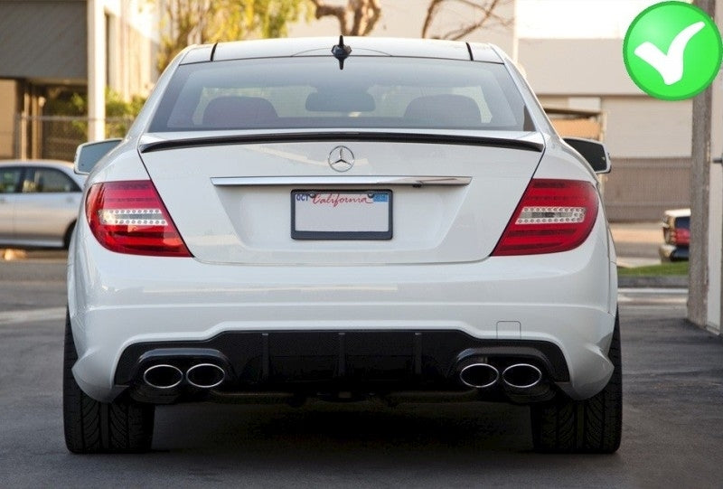 Заден дифузьор за Mercedes C-class W204 C204 AMG Sport Line (2012-2014) Limousine Coupe - Avtozona