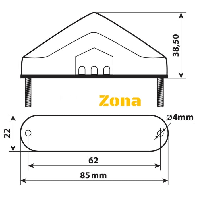 Задни светлини NOVA 9 Leds 12V - 90484 - Avtozona