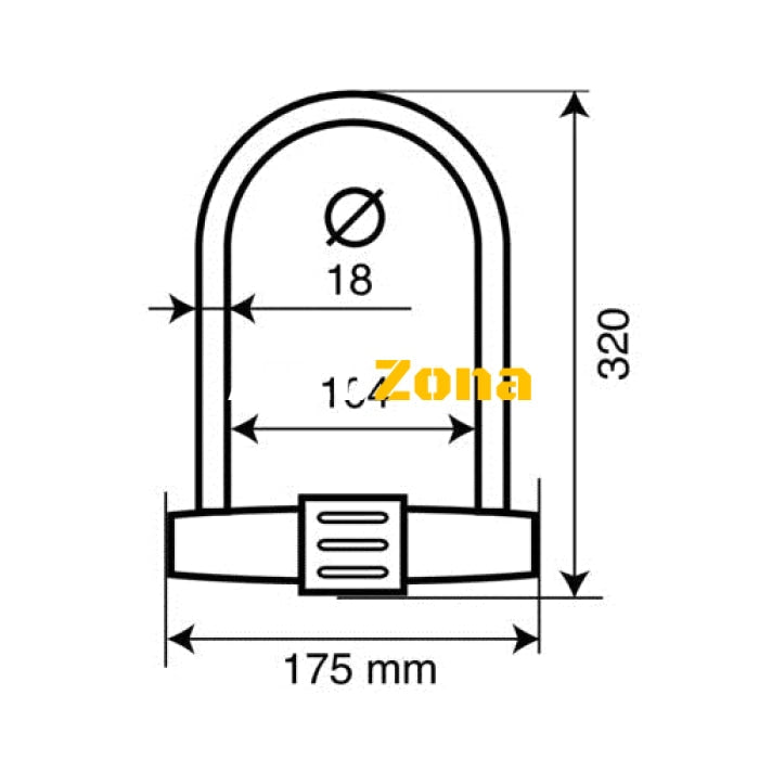 Заключваща скоба STRENGTH 90609 - Avtozona