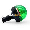 Зелена LED ЛЕД Аварийна Сигнална Лампа Маяк Буркан с 40 Диода и 3 Режима На Светлина 12V - 24V Е-Mark E9 - Avtozona